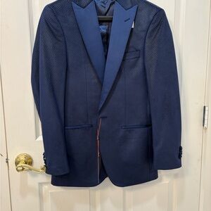 Egara Textured Royal Blue Blazer